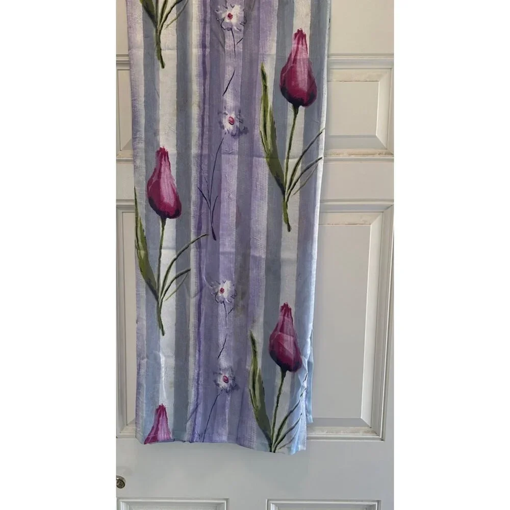 Colorful Shower Polyester Print Curtains Purple Green Pink
